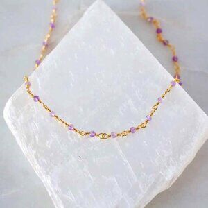 Amethyst Beaded Choker